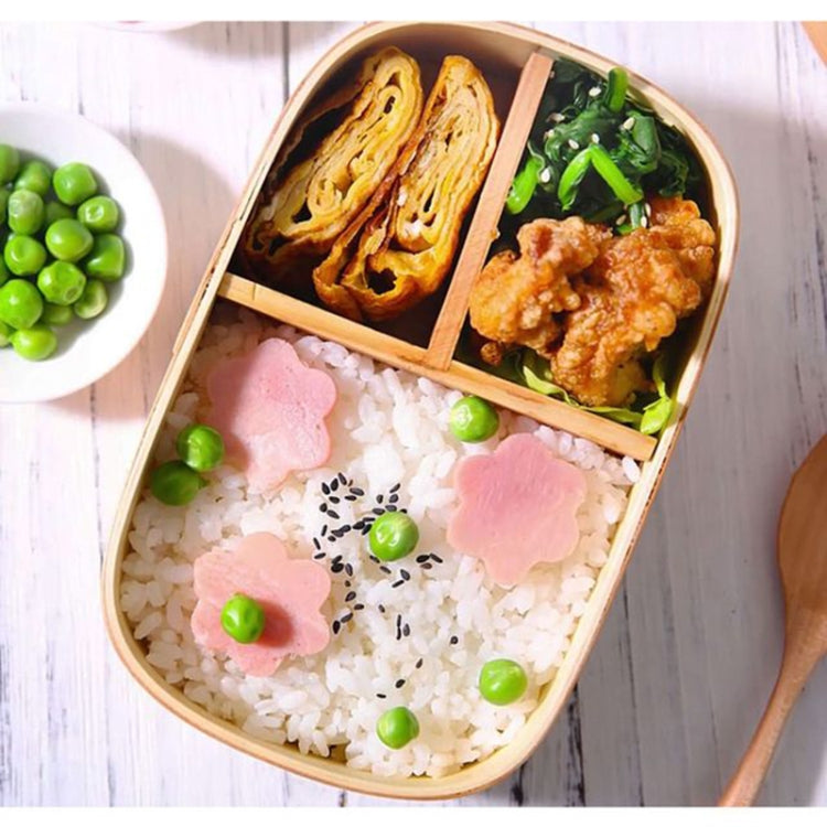 Hộp cơm Bento di động bằng đồ dùng bàn ăn gỗ thân thiện môi trường, một lớp, hai lớp