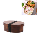 Hộp cơm Bento di động bằng đồ dùng bàn ăn gỗ thân thiện môi trường, một lớp, hai lớp