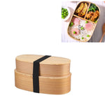 Hộp cơm Bento di động bằng đồ dùng bàn ăn gỗ thân thiện môi trường, một lớp, hai lớp