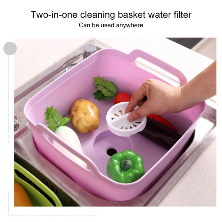 2 chiếc giỏ nhựa rửa rau đa năng cho bồn rửa di động, giỏ thoát nước lưu trữ trái cây và rau củ, màu hồng, tím, xanh lá, xanh dương, trắng, xám đậm, xanh đậm
