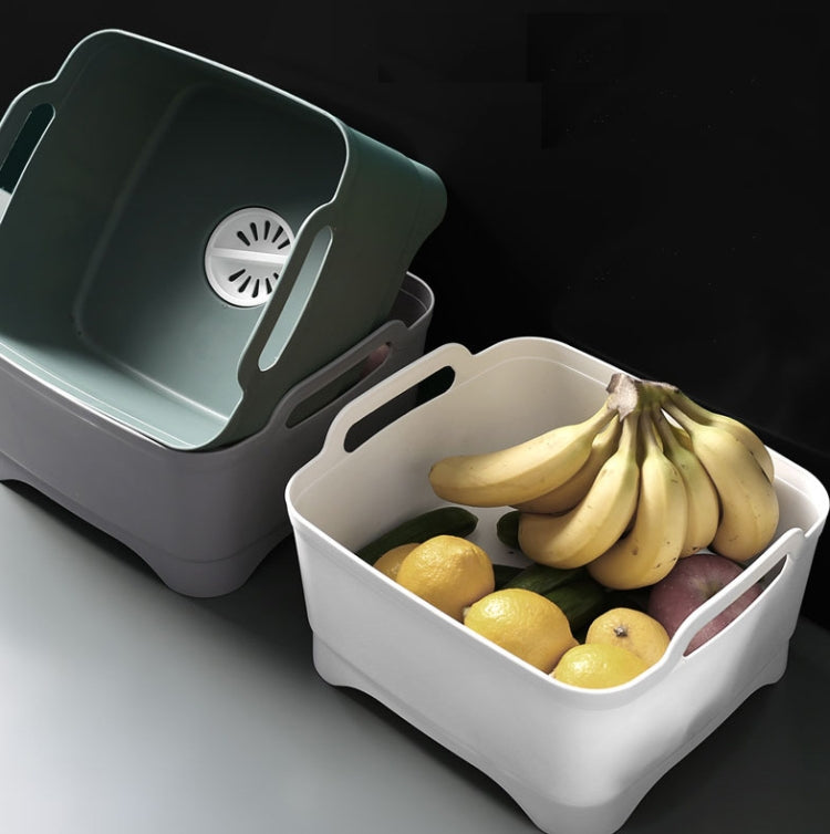 2 chiếc giỏ nhựa rửa rau đa năng cho bồn rửa di động, giỏ thoát nước lưu trữ trái cây và rau củ, màu hồng, tím, xanh lá, xanh dương, trắng, xám đậm, xanh đậm