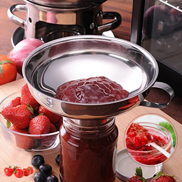 Phễu thực phẩm nhỏ đường kính lớn bằng thép không gỉ 304 cho nhà bếp gia đình, phễu thép