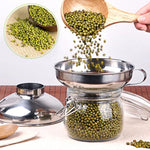 Phễu thực phẩm nhỏ đường kính lớn bằng thép không gỉ 304 cho nhà bếp gia đình, phễu thép