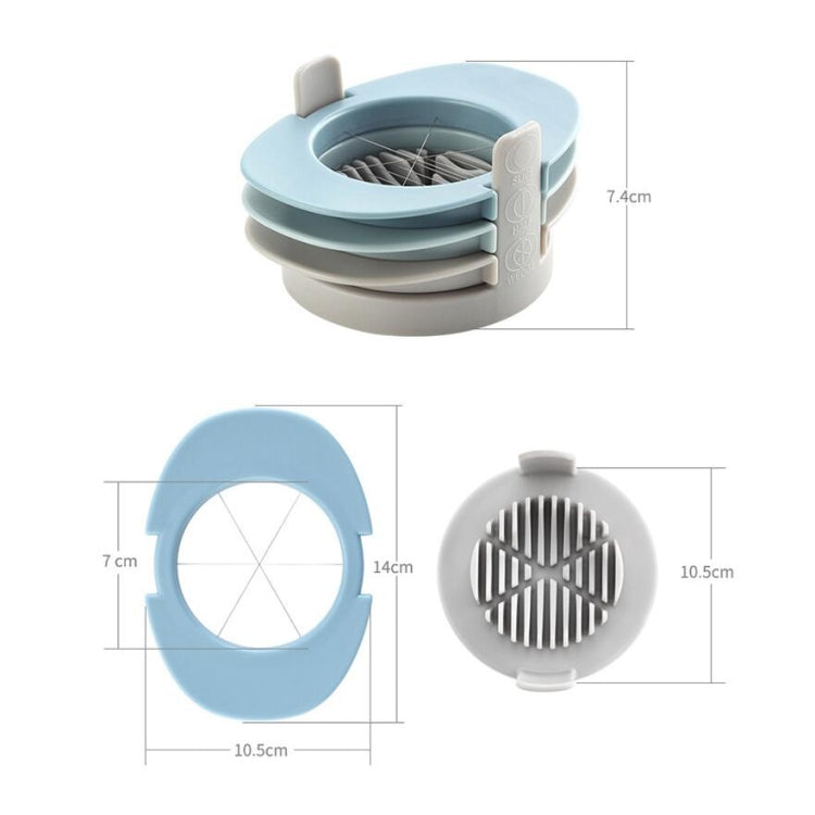 Dụng cụ cắt trứng đa năng 3 trong 1, màu cam, nhiều màu