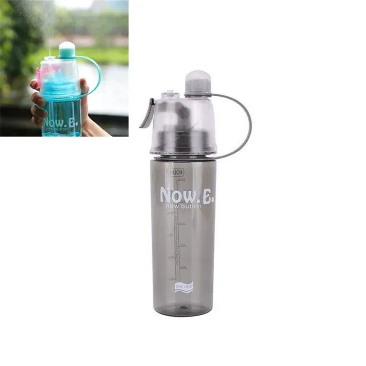 Bình xịt nước sáng tạo Bình thể thao di động có nắp Cốc nhựa làm đẹp giữ nước mùa hè, 600 ML, 400 ML