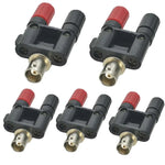 5 cái Đầu nối BNC Female Jack sang Dual Banana Female Jack RF Adapter cáp đồng trục, BNC Female sang Dual Banana Female