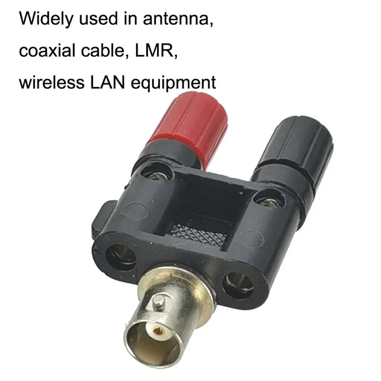 5 cái Đầu nối BNC Female Jack sang Dual Banana Female Jack RF Adapter cáp đồng trục, BNC Female sang Dual Banana Female