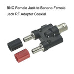 5 cái Đầu nối BNC Female Jack sang Dual Banana Female Jack RF Adapter cáp đồng trục, BNC Female sang Dual Banana Female
