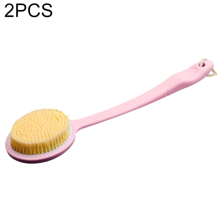 2 cái bàn chải tắm massage lưng đầu bàn chải nylon cán dài