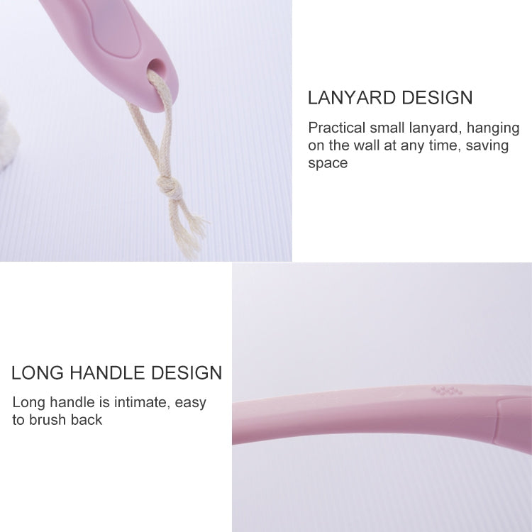 2 cái bàn chải tắm massage lưng đầu bàn chải nylon cán dài