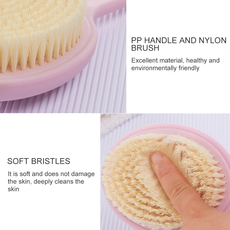 2 cái bàn chải tắm massage lưng đầu bàn chải nylon cán dài