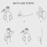 2 cái bàn chải tắm massage lưng đầu bàn chải nylon cán dài
