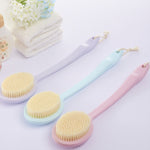 2 cái bàn chải tắm massage lưng đầu bàn chải nylon cán dài