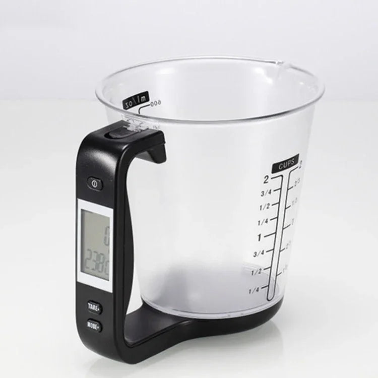 Cân điện tử nhà bếp 1000g / 1g, Cốc đo điện tử, Dụng cụ đo nướng DIY, Màu đỏ, Đen