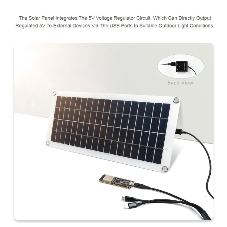 Tấm pin năng lượng mặt trời silicon đa tinh thể bán linh hoạt 18V 10W Waveshare, 24167
