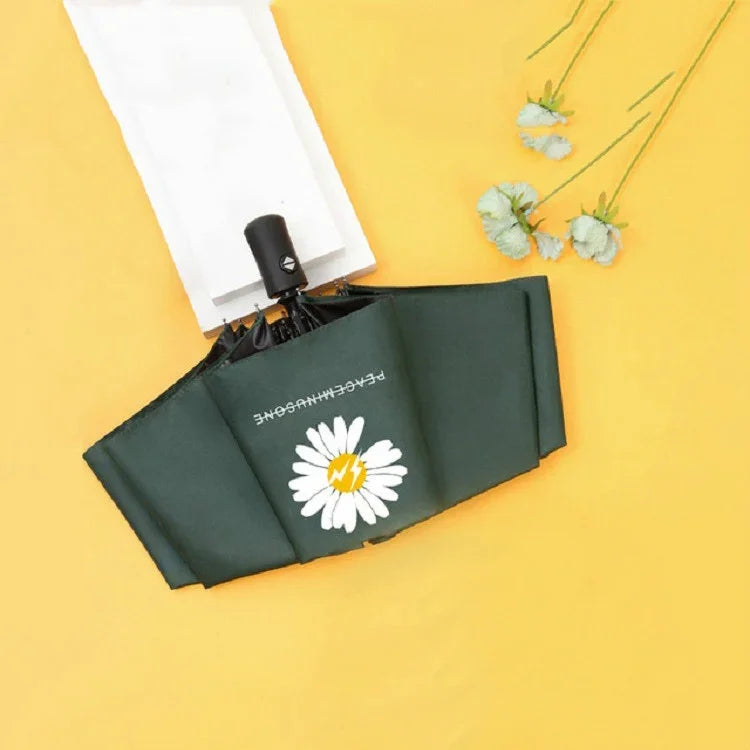 Ô dù vinyl GD Daisy chống tia UV, che nắng mưa, gấp ba
