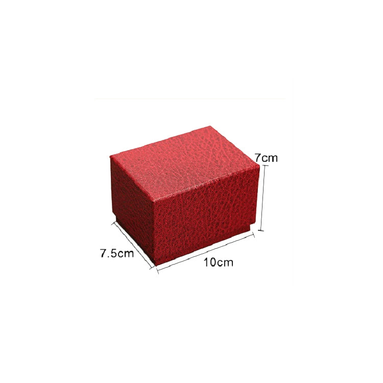 Hộp quà trang sức hộp đựng đồng hồ họa tiết vân quả vải, hộp đựng bông tai dây chuyền trang sức, đen