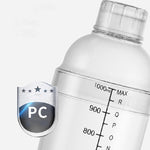 Cốc lắc PC, cốc lắc có vạch chia, bình lắc, bình trà sữa, bình nước ép, 350ml trong suốt thường, 530ml trong suốt thường, 700ml trong suốt thường, 1000ml trong suốt thường, 350ml đen vạch đôi, 530ml đen vạch đôi