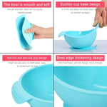 Bát bổ sung thức ăn cho bé bằng silicone an toàn thực phẩm, chống rơi, chống trượt, bát có đế hút, TBD0426387601C, TBD0426387601A, TBD0426387601B