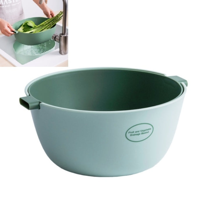 Rổ đựng rau củ đôi và rổ đựng trái cây bằng nhựa cho nhà bếp, hình chữ U màu xanh nhạt, hình chữ U màu đỏ đậm, hình chữ U màu xám nhạt, hình chữ O màu xanh nhạt, hình chữ O màu đỏ đậm