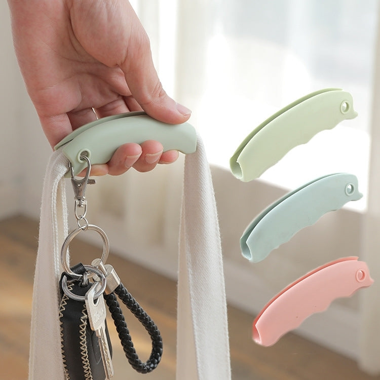 Tay cầm silicone chống trượt, tiết kiệm sức khi xách túi nhựa, màu hồng, xanh lá, xanh dương