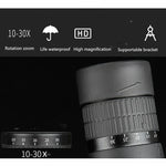 Kính thiên văn ống đơn zoom liên tục tầm nhìn ban đêm ánh sáng yếu HD phóng đại cao, 10-30X50