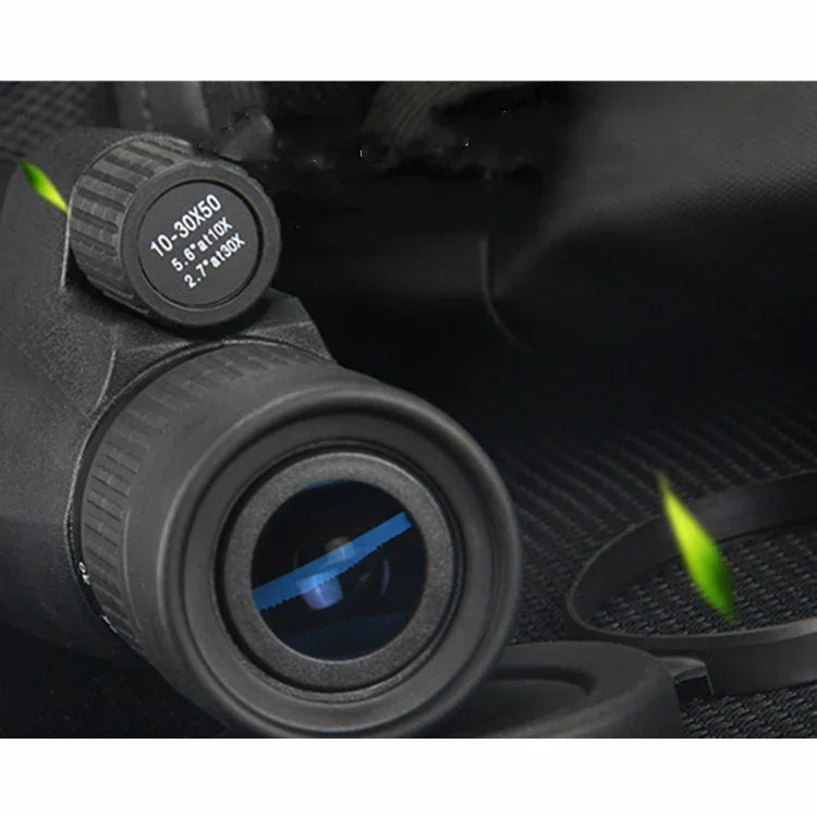 Kính thiên văn ống đơn zoom liên tục tầm nhìn ban đêm ánh sáng yếu HD phóng đại cao, 10-30X50