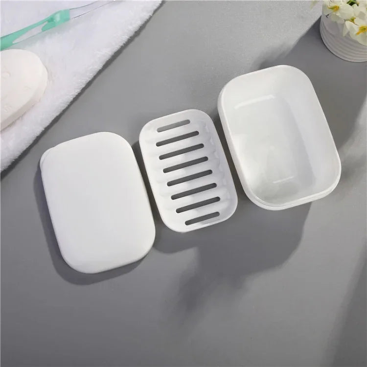 Hộp đựng xà phòng thoát nước nhà tắm bằng nhựa kín, Hộp đựng xà phòng