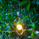 Đèn chuông gió năng lượng mặt trời ngoài trời chống nước, đèn trang trí treo vườn, quả bóng nhỏ