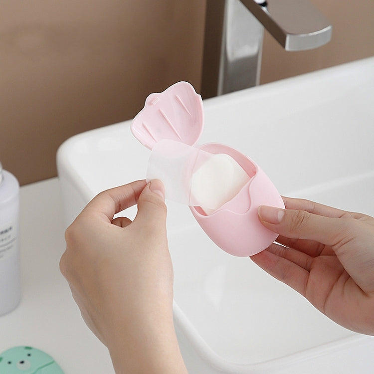 Giấy xà phòng dùng một lần du lịch ngoài trời, viên xà phòng rửa tay và làm sạch di động, màu ngẫu nhiên, giấy xà phòng dùng một lần