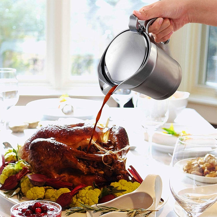 Cốc Sốt Thép Không Gỉ 304 Dùng Đựng Sốt Bít Tết Sốt Cà Chua, Bình Đựng Sốt Cách Nhiệt Đôi, Dung Tích: 450ml, Cốc Sốt Thép Không Gỉ