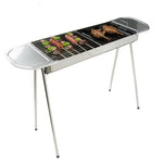 Bếp nướng BBQ HZ-003 ngoài trời Bếp than thép không gỉ di động Gia đình Giá nướng than, M, L