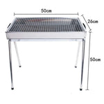 Bếp nướng BBQ HZ-003 ngoài trời Bếp than thép không gỉ di động Gia đình Giá nướng than, M, L