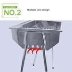 Bếp nướng BBQ HZ-003 ngoài trời Bếp than thép không gỉ di động Gia đình Giá nướng than, M, L