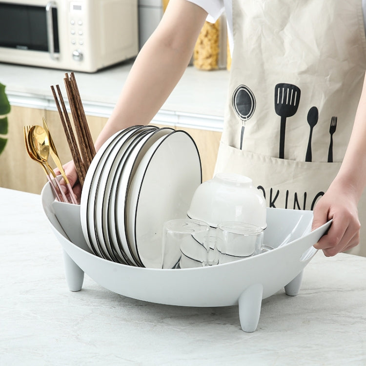 Giá để chén đĩa đa chức năng, giá để dụng cụ nhà bếp, màu trắng, xám