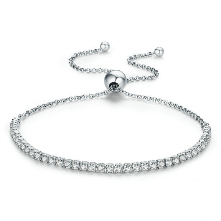 Vòng tay nữ điều chỉnh bạc S925 Sterling tình cảm, SCB029