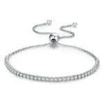 Vòng tay nữ điều chỉnh bạc S925 Sterling tình cảm, SCB029