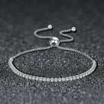 Vòng tay nữ điều chỉnh bạc S925 Sterling tình cảm, SCB029