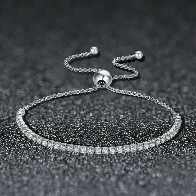 Vòng tay nữ điều chỉnh bạc S925 Sterling tình cảm, SCB029