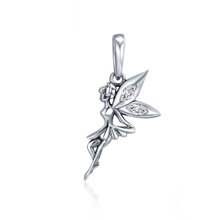 Mặt dây chuyền bạc 925 Sterling hình tiên hoa hoa rủ nữ trang sức DIY vòng tay dây chuyền phụ kiện, SCC359