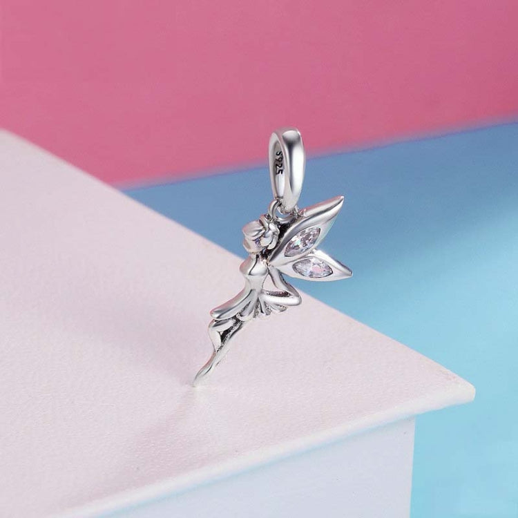 Mặt dây chuyền bạc 925 Sterling hình tiên hoa hoa rủ nữ trang sức DIY vòng tay dây chuyền phụ kiện, SCC359