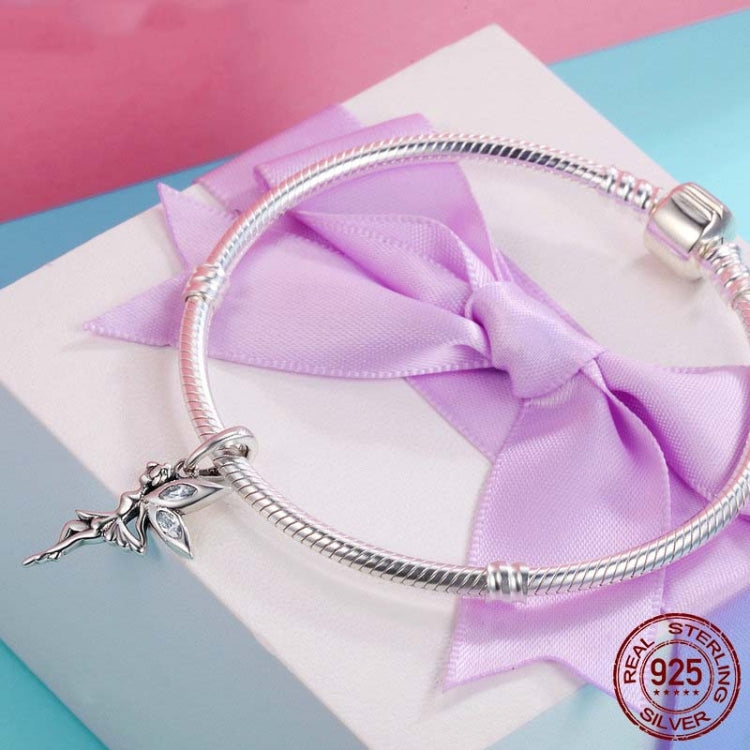Mặt dây chuyền bạc 925 Sterling hình tiên hoa hoa rủ nữ trang sức DIY vòng tay dây chuyền phụ kiện, SCC359