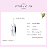 Phụ kiện vòng tay DIY hạt đơn giản bạc 925 Sterling, SCC1450