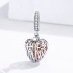 Mặt dây chuyền bạc Sterling 925 mở được mãi mãi trang sức nhà phụ kiện vòng tay tự làm, SCC1299