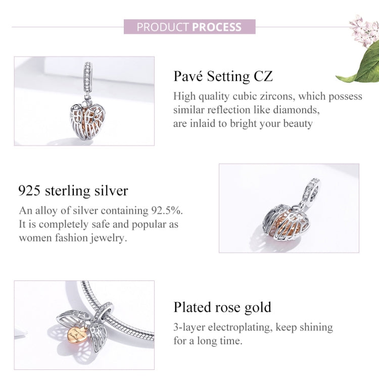 Mặt dây chuyền bạc Sterling 925 mở được mãi mãi trang sức nhà phụ kiện vòng tay tự làm, SCC1299