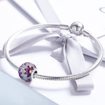 Vòng tay lò xo hạt bạc Sterling 925 mặt dây chuyền phụ kiện hạt tự làm, SCC570