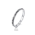 Nhẫn bạc S925 họa tiết cổ điển, nhẫn thời trang họa tiết, size 6, 7, 8, 9 US