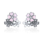 Daisy Flower Sterling Silver Earrings Temperament Female Earrings, SCE400