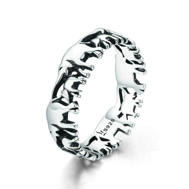 Nhẫn bạc S925 gia đình voi cổ điển khảm, size 6, 7, 8, 9 US