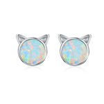 DIY Earrings Cat Sterling Silver Earrings Zircon Earrings